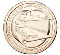 Монета 1 доллар 2021 года Р США «Американские инновации — Мост-тоннель через Чесапикский залив» (Артикул M2-52650)