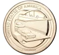 Монета 1 доллар 2021 года D США «Американские инновации — Мост-тоннель через Чесапикский залив» (Артикул M2-52651)