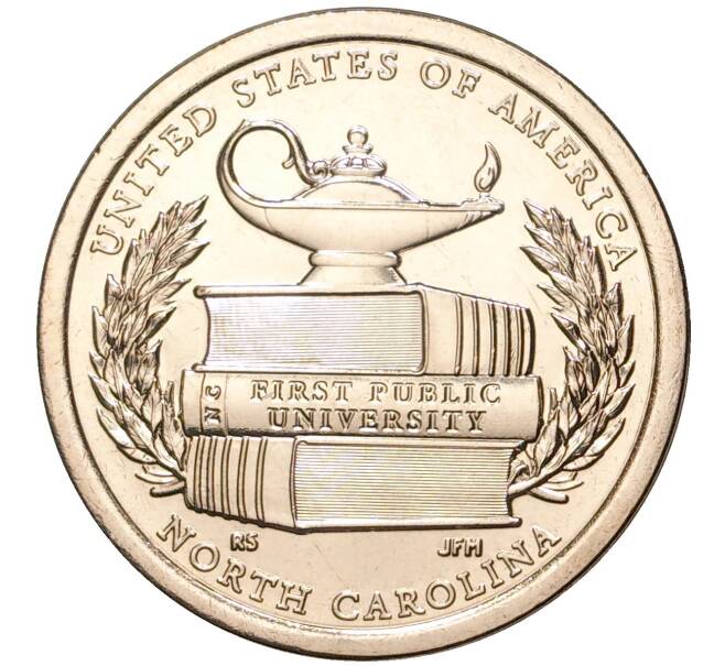 Монета 1 доллар 2021 года D США «Американские инновации — Первый государственный университет» (Артикул M2-52654)