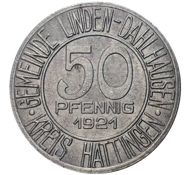 Монета 50 пфеннигов 1921 года Германия — город Линден-Дальхаузен (Нотгельд) (Артикул M2-52682)