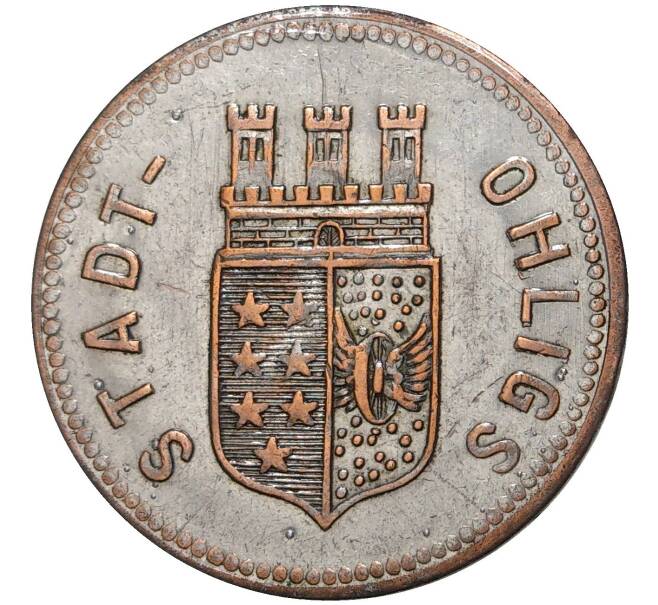 Монета 50 пфеннигов 1920 года Германия — город Олигс (Нотгельд) (Артикул M2-52685)