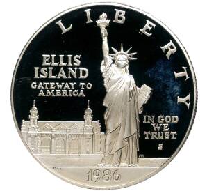 1 доллар 1986 года S США «100 лет статуе Свободы» — Фото №1