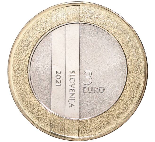 Монета 3 евро 2021 года Словения «30 лет государственности Республики Словения» (Артикул M2-52739)