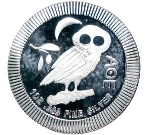 2 доллара 2021 года Ниуэ «Афинская сова»