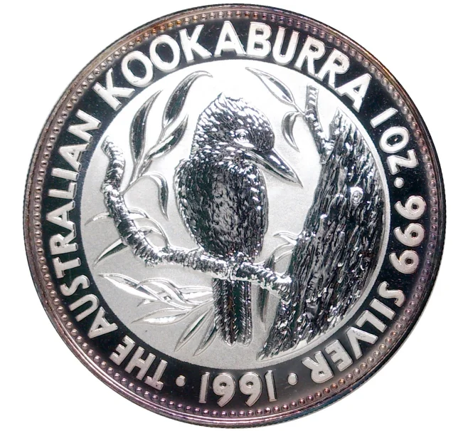Монета 5 долларов 1991 года Австралия «Австралийская Кукабура» (Артикул M2-52836)