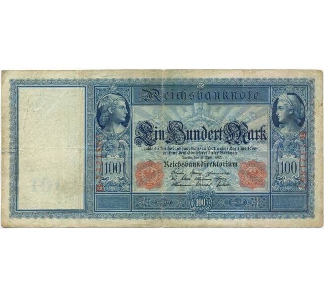 Банкнота 100 марок 1910 года Германия (Артикул B2-7622)