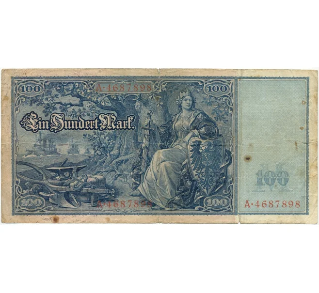 Банкнота 100 марок 1910 года Германия (Артикул B2-7630)