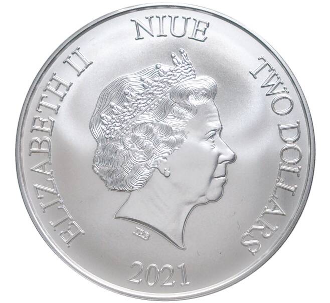 Монета 2 доллара 2021 года Ниуэ «35-летие фильма Назад в будущее» (Артикул M2-52869)