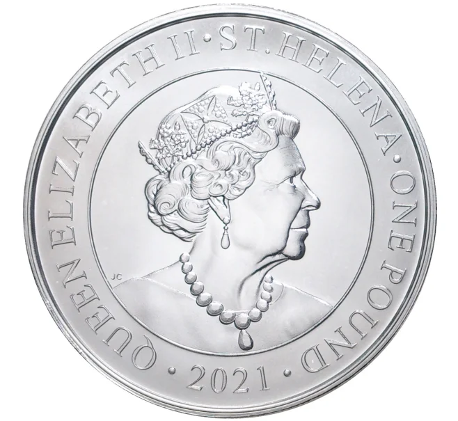 Монета 1 фунт 2021 года Остров Святой Елены «Китайский торговый доллар» (Артикул M2-52870)