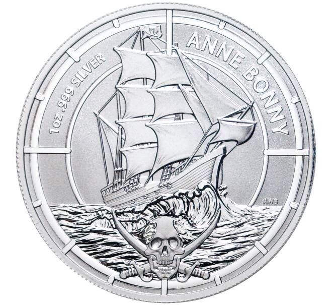 Монета 2 доллара 2021 года Соломоновы острова «Королева пиратов — Энн Бонни» (Артикул M2-52872)