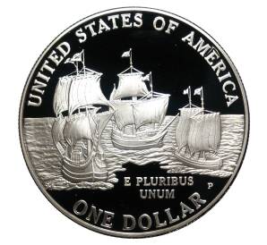 1 доллар 2007 года 400-летие поселения в Джеймстауне — Фото №2