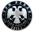 Монета 3 рубля 2011 года СПМД «20 лет СНГ» (Артикул M1-42153)