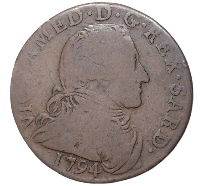 Монета 5 сольдо 1794 года Сардиния (Артикул K27-5405)