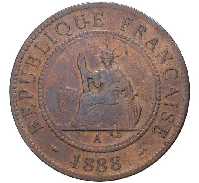 Монета 1 цент 1888 года Французский Индокитай (Артикул M2-52960)