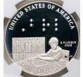 Монета 1 доллар 2009 года Р США «200 лет со дня рождения Луи Брайля» В слабе NGC (PF69 ULTRA CAMEO) (Артикул M2-53054)