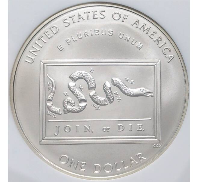 Монета 1 доллар 2006 года Р США «300 лет со дня рождения Бенджамина Франклина» В слабе NGC (MS69) (Артикул M2-53063)
