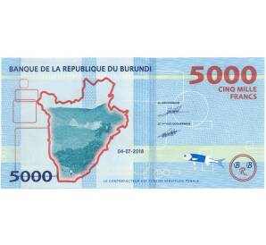 5000 франков 2018 года Бурунди — Фото №2