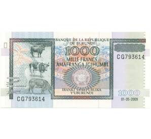 1000 франков 2009 года Бурунди — Фото №1