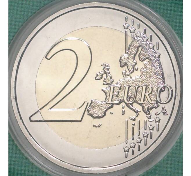 Монета 2 евро 2021 года Франция «XXXIII летние Олимпийские игры 2024 в Париже» (Зеленый блистер) (Артикул: M2-53086)