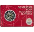 Монета 2 евро 2021 года Франция «XXXIII летние Олимпийские игры 2024 в Париже» (Красный блистер) (Артикул M2-53087)