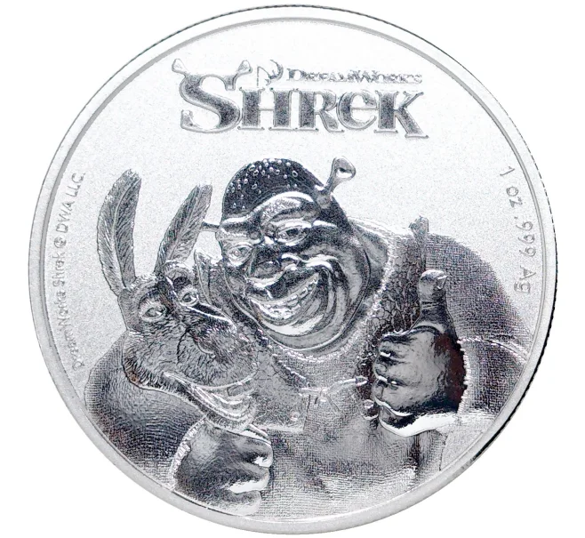 Монета 2 доллара 2021 года Ниуэ «Шрек» (Артикул M2-53093)