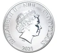 Монета 2 доллара 2021 года Ниуэ «Пираты Карибского моря — Летучий голландец» (Артикул M2-53094)