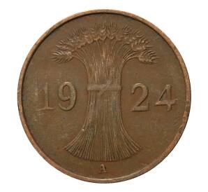 1 рентенпфенниг 1924 года А — Фото №1