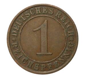 1 рейхспфенниг 1924 года А — Фото №2
