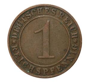 1 рейхспфенниг 1924 года G — Фото №2