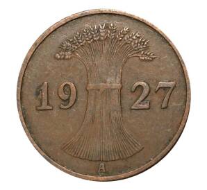 1 рейхспфенниг 1927 года А Германия — Фото №1