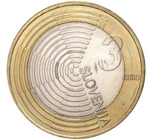 3 евро 2009 года Словения «100 лет первому авиаполету» — Фото №2