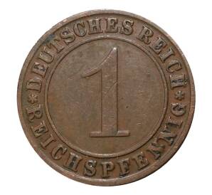 1 рейхспфенниг 1928 года D Германия — Фото №2