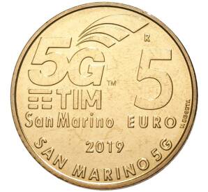 5 евро 2019 года Сан-Марино «Технология мобильной связи 5G» — Фото №1