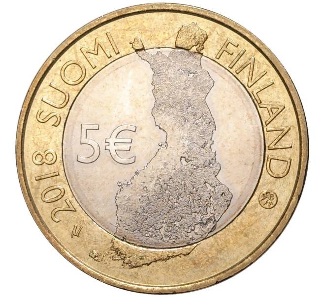 Монета 5 евро 2018 года Финляндия «Ландшафты Пункахарью» (Артикул M2-7935)