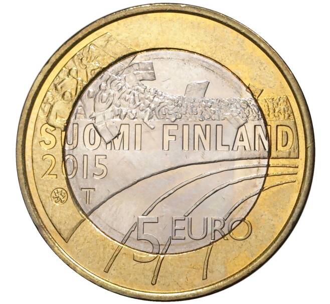 Монета 5 евро 2015 года Финляндия «Баскетбол» (Артикул M2-0034)