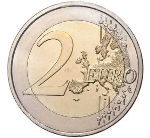 2 евро 2015 года Австрия «30 лет флагу Европейского союза» — Фото №2