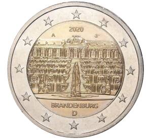 2 евро 2020 года A Германия «Федеральные земли Германии — Бранденбург (Дворец Сан-Суси в Потсдаме)»