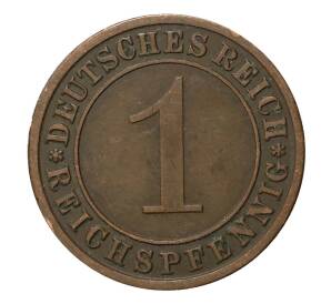 1 рейхспфенниг 1930 года F — Фото №2