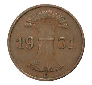 1 рейхспфенниг 1931 года Е Германия — Фото №1