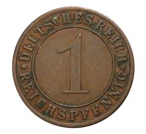 1 рейхспфенниг 1931 года Е Германия — Фото №2