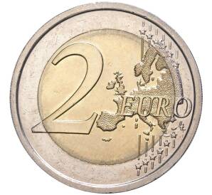 2 евро 2009 года Италия «10 лет монетарной политики ЕС и введения евро»