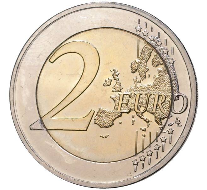 Монета 2 евро 2015 года Латвия «30 лет флагу Европейского союза» (Артикул M2-0914)