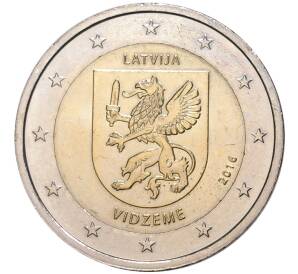 2 евро 2016 года Латвия «Исторические области Латвии — Видземе»