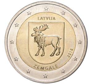 2 евро 2018 года Латвия «Исторические области Латвии — Земгале»