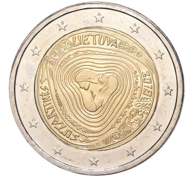 Монета 2 евро 2019 года Литва «Народные литовские песни — Сутартинес» (Артикул M2-32239)