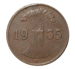 1 рейхспфенниг 1935 года F Германия — Фото №1