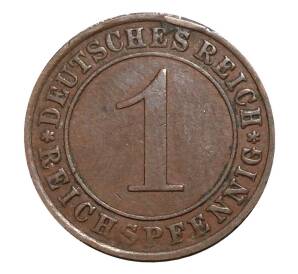 1 рейхспфенниг 1935 года F Германия — Фото №2