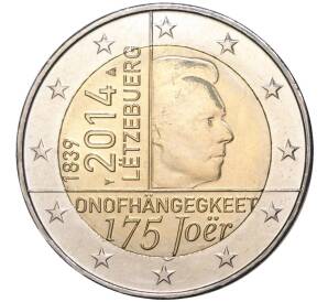 2 евро 2014 года Люксембург «175 лет независимости»
