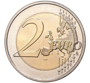 2 евро 2020 года Люксембург «Рождение наследного Великого Герцога Чарльза» (Плоский чекан — лазерная гравировка)