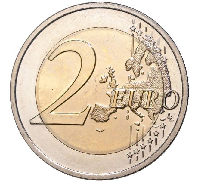 Монета 2 евро 2020 года Люксембург «Рождение наследного Великого Герцога Чарльза» (Плоский чекан — лазерная гравировка) (Артикул M2-47087)